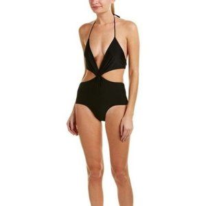 6 Shore Road  Capri One Pc Swimsuit Monokini Black